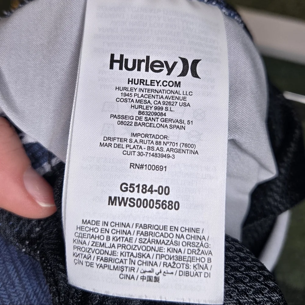 Hurley Y2K Board Shorts - Men's 29 - Blue & Black